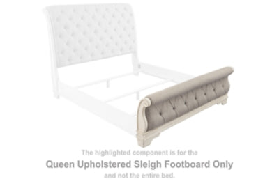 Estribo de cama tapizado estilo trineo Realyn Queen