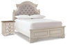 Realyn Full Panel Bed and Nightstand