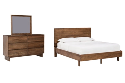 Isanti Queen Panel Bed, Dresser and Mirror