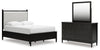 Portdown Queen Upholstered Storage Bed, Dresser and Mirror