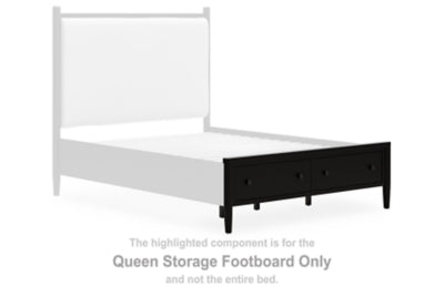 Pie de cama con almacenamiento Queen de Portdown