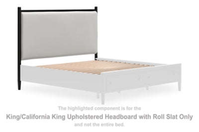 Cabecera tapizada Portdown King/California King con listones enrollables