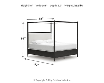 Cama con dosel tapizada Portdown California King