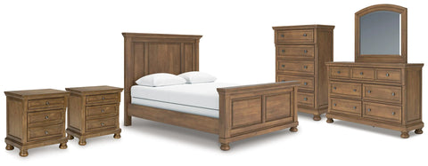 Vandenmore Queen Panel Bed, Dresser, Mirror, Chest and 2 Nightstands