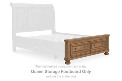 Pie de cama con almacenamiento Vandenmore Queen
