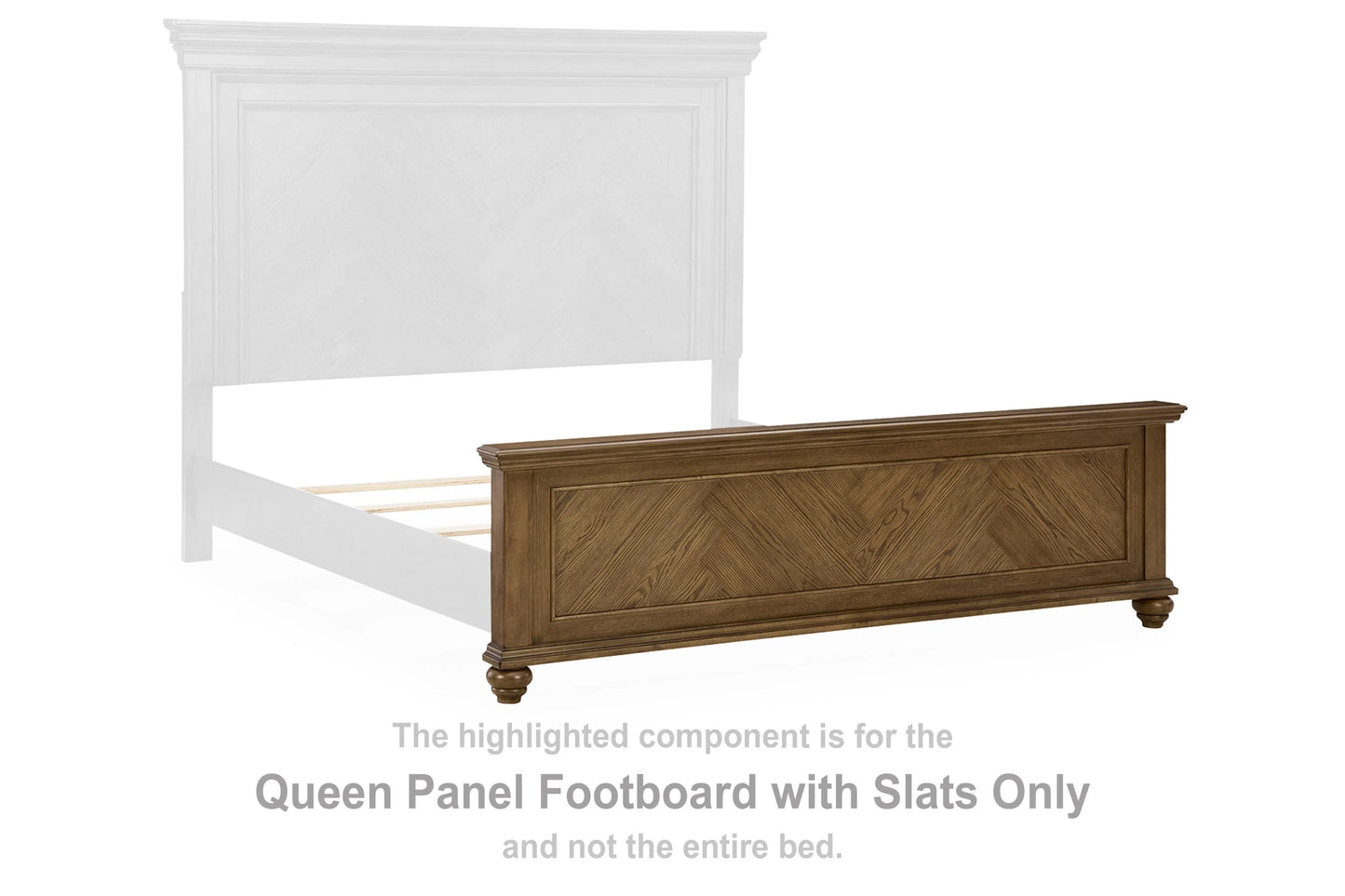 Waynely Queen Panel Footboard with Slats