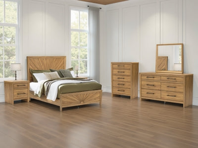 Cama Queen con paneles Takston