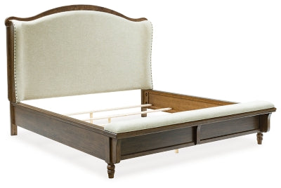 Cama Sturlayne King con paneles tapizados