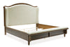 Banco tapizado Sturlayne King/California King con pie de cama y listones