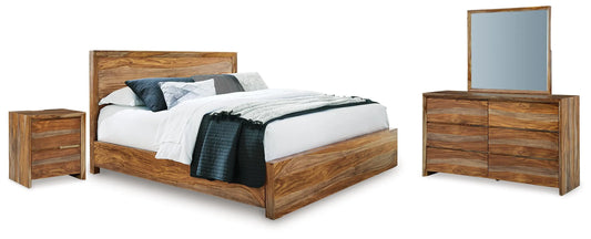 Dressonni Queen Panel Bed, Dresser, Mirror and Nightstand