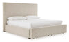 Kristiland Queen Upholstered Headboard/Storage Footboard/roll Slats