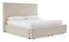 Kristiland King/California King Upholstered Headboard/Storage Footboard/roll Slats