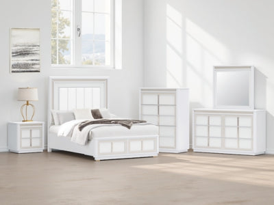 Cama Queen tapizada con almacenaje Chalanna