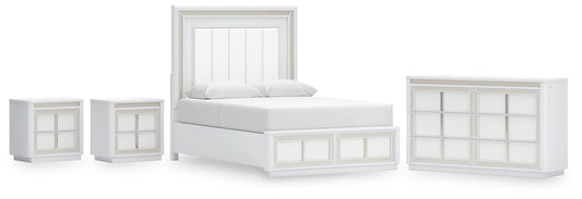 Chalanna Queen Storage Bed, Dresser and 2 Nightstands