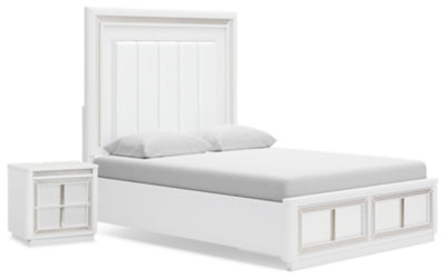 Chalanna Queen Panel Storage Bed and Nightstand