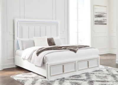 Cama tapizada Chalanna California King con almacenaje