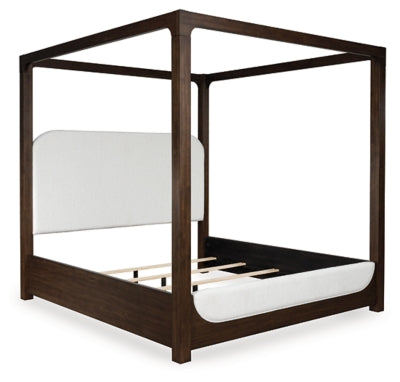 Cama con dosel tapizada California King de Breckington