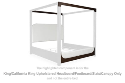 Cabecera/pie de cama/listones/dosel tapizados Breckington King/California King