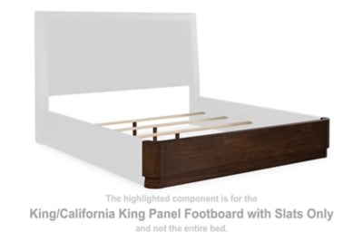 Estribo de cama con paneles Kendamor King/California King con listones