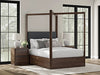 Kendamor Queen Upholstered Poster Headboard/Footboard/Slats