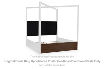 Cabecera/pie de cama/listones tapizados Kendamor King/California King