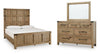 Ridgester Queen Panel Bed, Dresser and Mirror