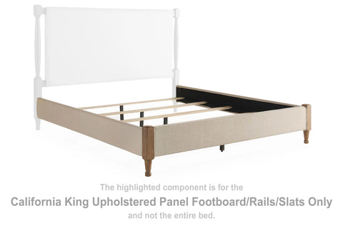 Ella Grove California King Upholstered Panel Footboard/Rails/Slats