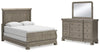 Lexorne Queen Sleigh Bed, Dresser and Mirror