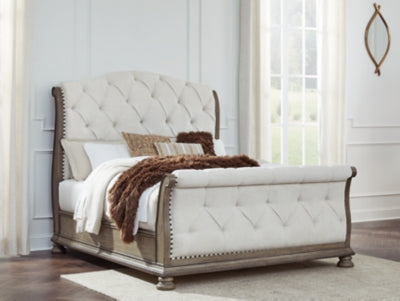 Cama de trineo tapizada Queen Ardenfield