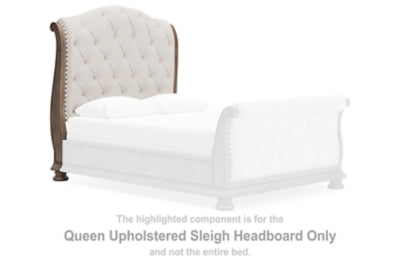 Cabecero de cama de trineo tapizado Ardenfield Queen