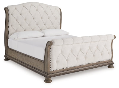 Cama tipo trineo tapizada Ardenfield California King