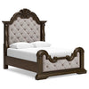 Pie de cama tapizado Queen Maylee con listones