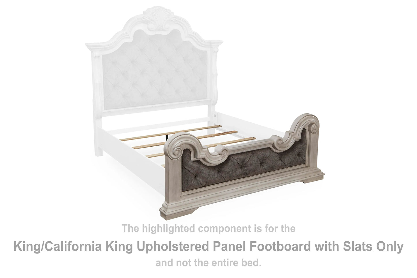 Andonhall King/California King Upholstered Panel Footboard with Slats