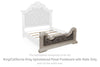 Andonhall King/California King Upholstered Panel Footboard with Slats