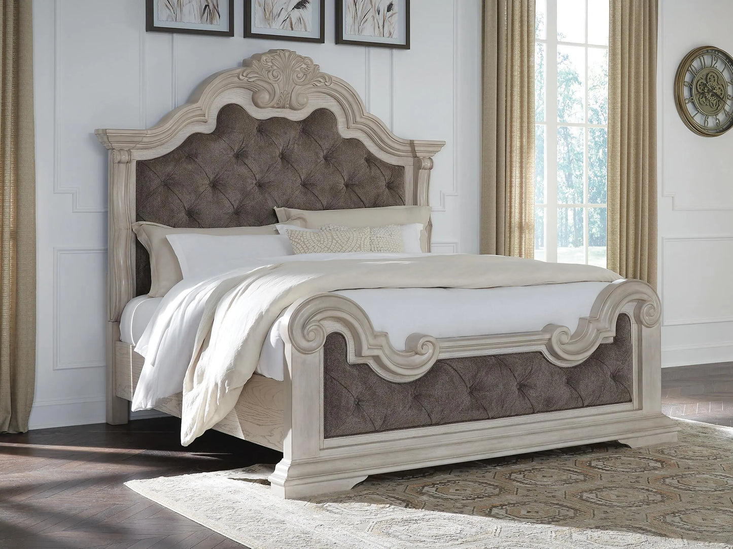 Andonhall California King Upholstered Panel Bed