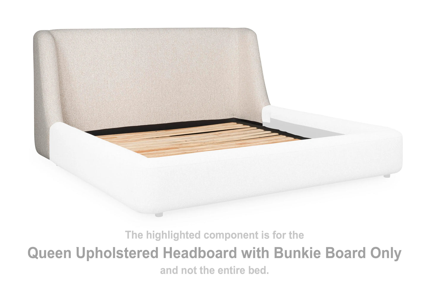 Neo Queen Upholstered Headboard with Bunkie Board