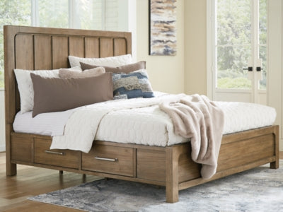 Cama California King con paneles y espacio de almacenamiento Cabalynn