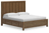 Cama King Cabalynn con paneles y almacenamiento
