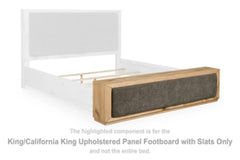 Bracken King/California King Upholstered Panel Footboard with Slats