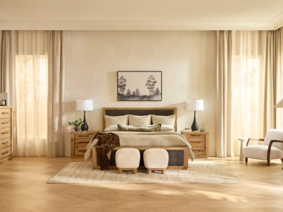 Bracken California King Upholstered Panel Bed