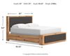 Bracken California King Upholstered Panel Bed