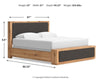 Bracken King Upholstered Panel Bed