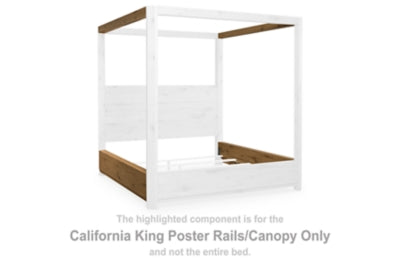 Bracken California King Poster Rails/Canopy