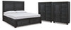 Foyland King Panel Storage Bed and 2 Chests