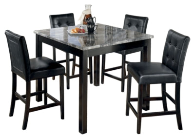 Mesa de comedor y taburetes de bar Maysville (juego de 5)