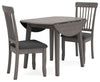 Mesa de comedor Shullden y 2 sillas