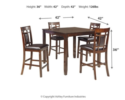 Mesa de comedor y taburetes de bar Bennox (juego de 5)