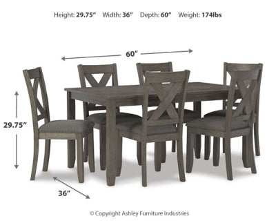 Mesa de comedor y sillas Caitbrook (juego de 7)