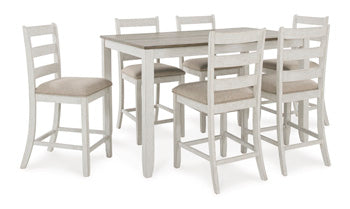 Mesa de comedor y taburetes de bar Skempton (juego de 7)