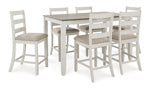Mesa de comedor y taburetes de bar Skempton (juego de 7)